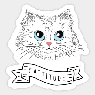 Cattitude Cat Sticker